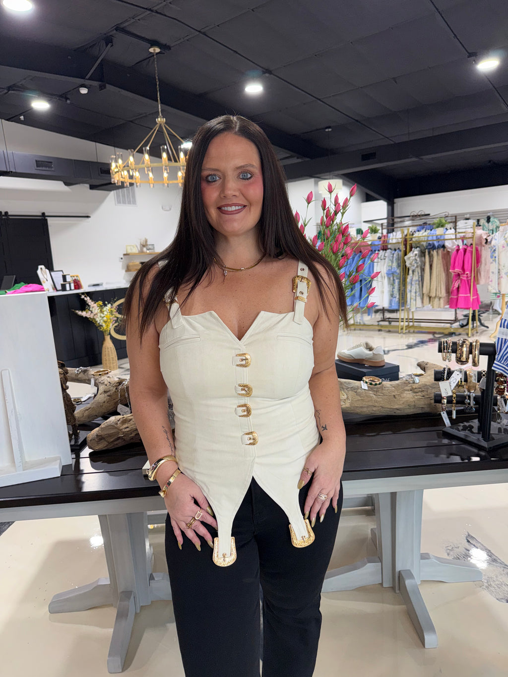 Western Suede Top