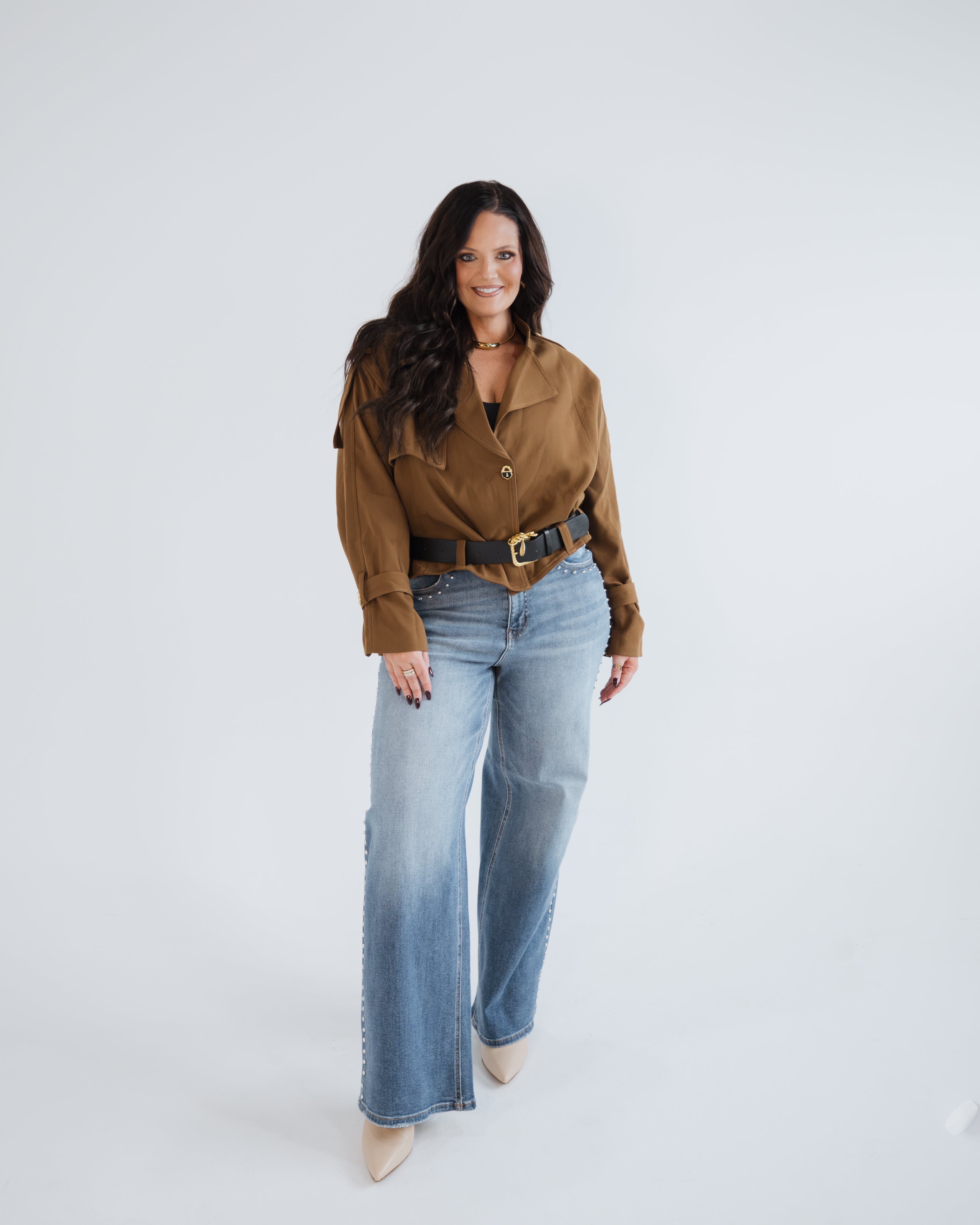 Cropped Draped Jacket