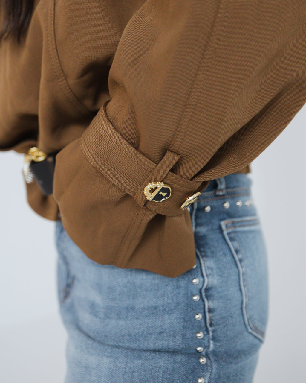 Cropped Draped Jacket