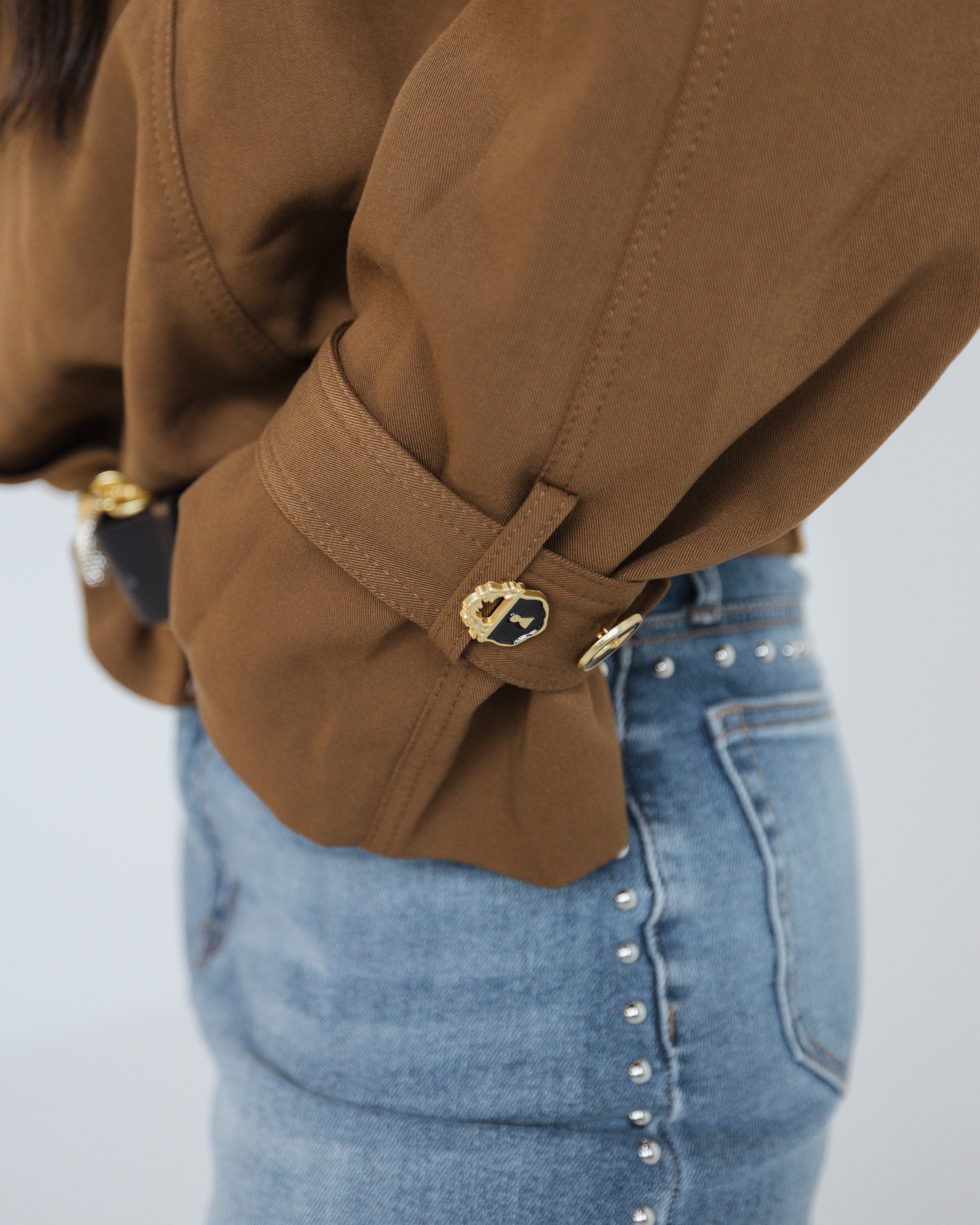 Cropped Draped Jacket