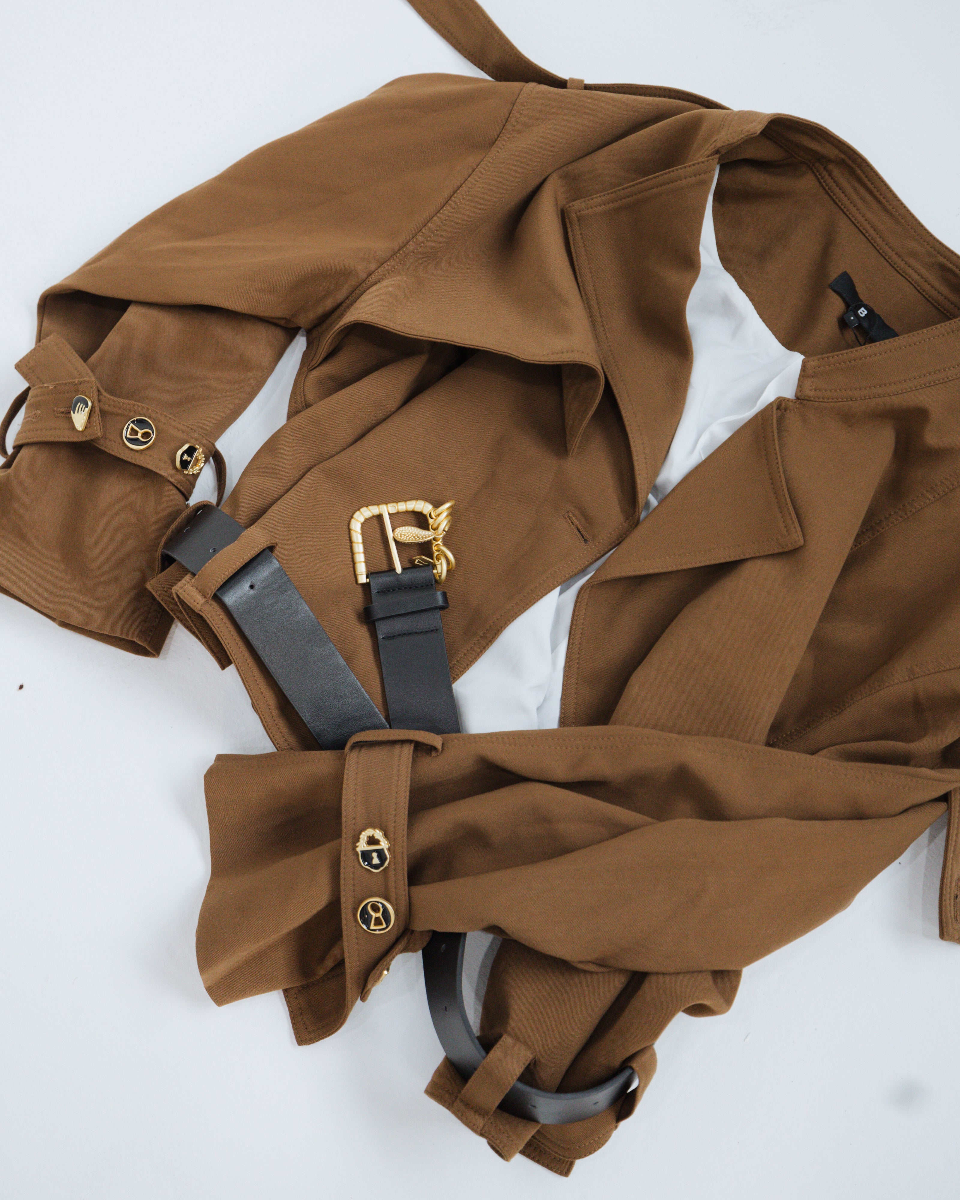 Cropped Draped Jacket