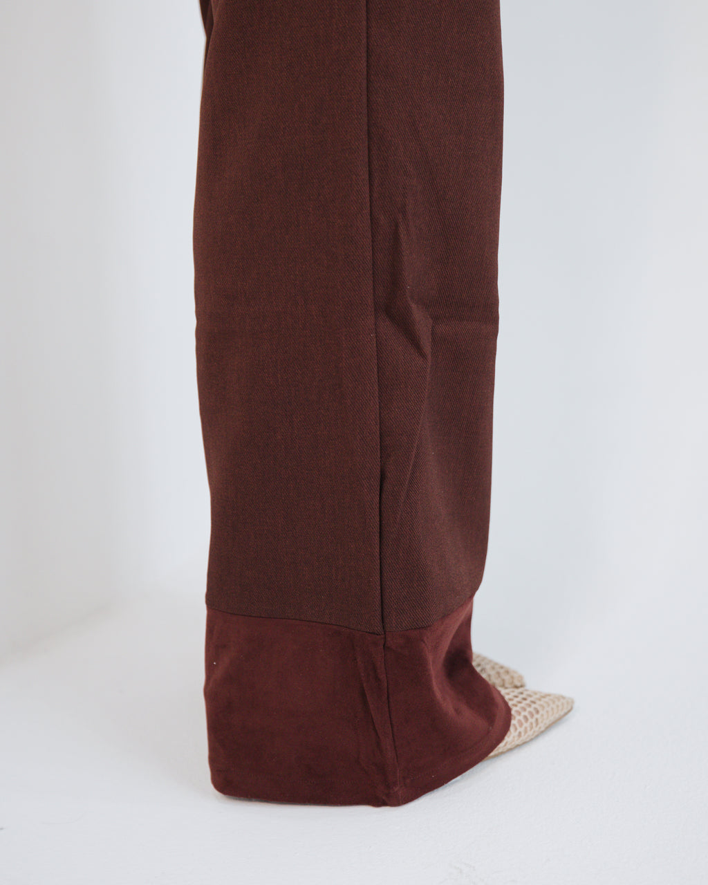 Mixed Media Vest in Mahogony